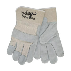 Gants de soudage Weld-A-Beast en cuir de vachette, paume entière, résistants à la chaleur, pour soudage à l'arc, protection contre les éclaboussures de métal fondu, type A - Product Image 1
