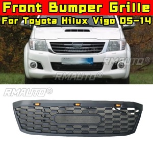 Parrilla Delantera LED para Coche, Kit de Carrocería, Parrillas de Carreras para Toyota Hilux Vigo 2005-2011, Pieza Exterior - Product Image 2