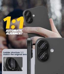 ซัพพลายเออร์ OEM ผลิตภัณฑ์ใหม่ ป้องกันการแตกหัก เลนส์กล้องแบบ CD สำหรับ iPhone 15 16 17 Pro Max อลูมิเนียมอัลลอยด์ โลหะ 9H ตัวป้องกันเลนส์กล้องโทรศัพท์ - Product Image 2