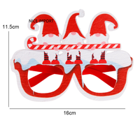 Lunettes de Noël style Père Noël pour enfants, fournitures de décoration de fête, cadeau de Noël, montures de lunettes de dessin animé