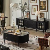 Meuble TV vintage français, style luxueux et sophistiqué, base de style américain pour salon, style maison sophistiqué