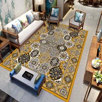 Luxuriöser Maschinengefertigter Blumen-Teppich aus Umweltfreundlichem Polyester für Gewerbliche Hotels und Wohnzimmer