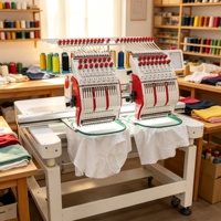 Machine à broder professionnelle avec gestion automatique du fil pour la couture domestique et commerciale