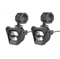 Lumière forte pour moto avec lentille jaune lumière blanche projecteur LED feux de route/feux de croisement phare de conduite auxiliaire avec interrupteur à bouton
