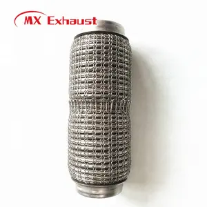 3.5 x 8 Heavy Duty Inner interlock and out Wire Mesh 304 Stainless Steel Exhaust Muffler corrugated pipe