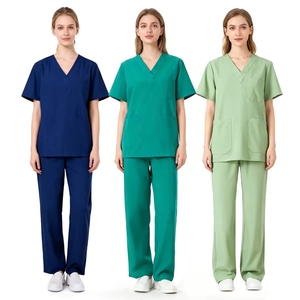 <span class=keywords><strong>Blouse</strong></span> d'uniforme médical sexy à col en V, <span class=keywords><strong>colorée</strong></span>, avec logo personnalisé, dernier design, bon prix, pour infirmière et médecin - Product Image 1