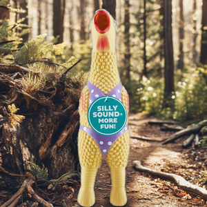 Squawkers büyükanne hippi civciv büyük interaktif köpek oyuncak lateks kauçuk tavuk topları - Product Image 2