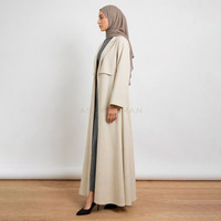 Manteau Abaya long et élégant pour femmes musulmanes, style minimaliste personnalisé Aschulman, vêtements islamiques, tenue de bureau Dubaï