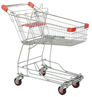 DIKA DK-CT-2 Chariot de courses de supermarché de style japonais, plaqué zinc, modèle 2026, très populaire, avec siège bébé