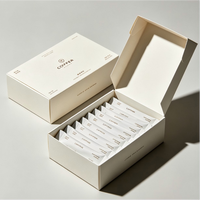 Ensemble de poudres de café et de matcha en sachets individuels de qualité supérieure avec boîte de présentation rigide, petits sachets, emballage de vente au détail pour comptoir, personnalisation de la marque
