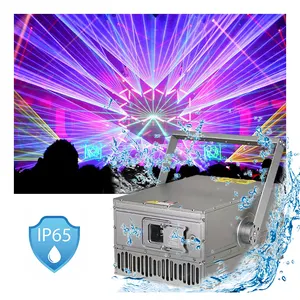 防水IP6510wレーザーライトショーILDAレーザー屋外10ワットRGBアニメーションレーザーライトDjコンサートステージライト