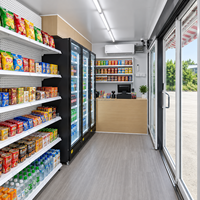 Kiosque de café modulaire préfabriqué certifié CE, aménagement personnalisé, stand de restauration rapide avec cuisine complète pour commerce de rue