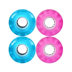 wholesale custom 54mm light up led flash effect blue skate board wheels