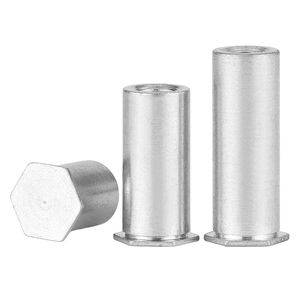 10pcs/bag 304 Stainless Steel Hexagon Flat Head Blind-Threaded <b>Standoffs</b> M2 M3 M5 M6 Self Clinching Blind Rivet Studs Nut BSOS - Product Image 1