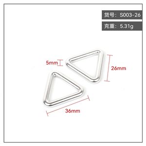 Anillo de hebilla triangular de aleación de aluminio para bolsos y accesorios de equipaje, duradero, resistente al desgaste, color sólido S001 16 - Product Image 4