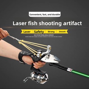 Meslek fabrikada yüksek kaliteli lazer balıkçılık sapan Set profesyonel avcılık güçlü çelik bileşik yay sapan silah - Product Image 3