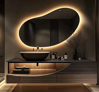 Meuble-lavabo mural cannelé résistant à l'eau et écologique, idéal pour villas et hôtels modernes – Vente Flash