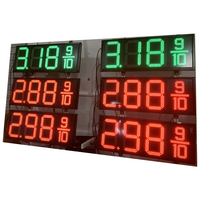 Papan Reklame Elektronik LED Antiair Luar Ruangan Tanda Harga LED Layar Pompa Bensin