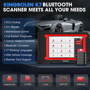Outil de diagnostic automobile Kingbolen K7 pour systèmes complets, avec programmateur de clés et plus de 38 fonctions de réinitialisation, compatible OBD2, écran tactile 7 pouces. Disponible depuis nos entrepôts USA et UE. - Product Image 4