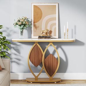 Bộ lạc sang trọng hiện đại 43 "giọng foyer bảng với trắng Faux đá cẩm thạch hàng đầu cho lối vào, hành lang, phòng khách - Product Image 5