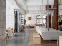 Design d'intérieur de restaurant moderne, comptoir de bar de restaurant sur mesure et mobilier de restauration commercial