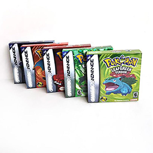 Boîte de vente au détail de cartouche de jeu avec finition holographique métallique vert feuille, rouge feu, rubis, émeraude pour GBA Advance - Product Image 2