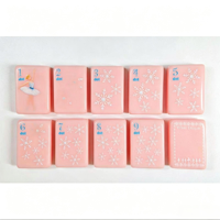 En stock, livraison rapide : Tuiles de Mahjong American Ballet Casse-Noisette 160, Luxe moderne, Pliable, Portable, Mono-couche, Acrylique rose