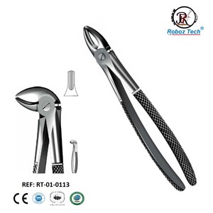 Outil de base chirurgicale manuelle en acier inoxydable Fig. 8 Pince d'extraction dentaire pour instruments dentaires centraux et canins supérieurs - Product Image 2