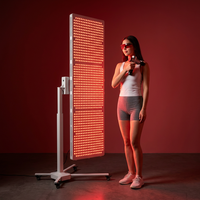Support de thérapie par lumière rouge pour panneau, tout angle, compatible avec 99 % des panneaux horizontaux et verticaux, freinage des roues, hauteur réglable