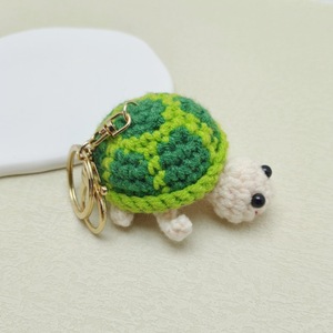 Crochet Tortue Charme En Peluche Porte-clés À La Main Mini Mignon Tortue <span class=keywords><strong>Laine</strong></span> Tricoté Tissé Océan Animal Sac Pendentif Accessoires Cadeau - Product Image 2