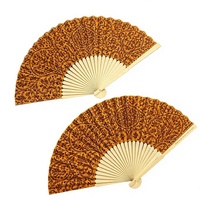 Éventail pliant vintage en bambou damassé, sculpté à la main, avec logo personnalisé, idéal pour mariage, fête, accessoire de danse, cadeau d'été
