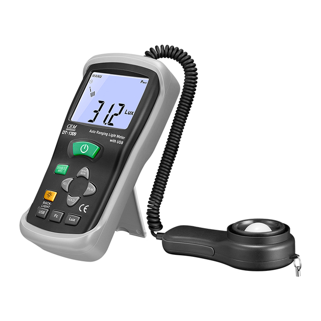 CEM Portable Light Meter DT-1309 LCD Display Illuminance & Brightness Photometer High Quality Portable Light Meter