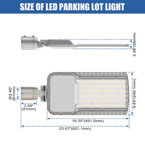 Lámpara LED para Exteriores, para Estacionamientos y Calles, IP65, CA, Acero Inoxidable y Aleación de Aluminio, Iluminación Pública con 5 Años de Garantía - Product Image 6