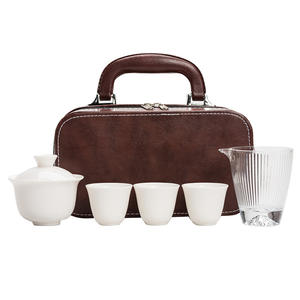 Service à thé Kung Fu en porcelaine de jade de qualité supérieure BAMBUS, style chinois moderne, avec couvercle, portable, pour voyage - Product Image 5