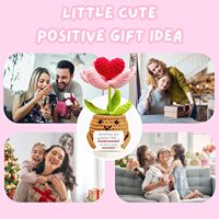 2026 Hadiah Rajutan Tangan Positif Berbentuk Hati dan Bunga, Hadiah Apresiasi untuk Ibu, Hadiah Natal, Ulang Tahun, Hari Valentine