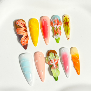 Collection d'été Fruits : <span class=keywords><strong>Faux</strong></span> Ongles 3D en Gel Souple Faits Main, 24 Pièces, Pointes Françaises Plus Résistantes, Amande, Stiletto, Motif <span class=keywords><strong>Fraise</strong></span> Mignon - Product Image 5