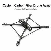 Fabricant de châssis de drones OEM, châssis de drone aérospatial léger, rigide et haute résistance, en fibre de carbone 3K Twill usiné CNC