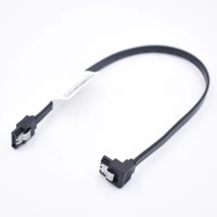 Cable de datos SATA 3.0 de 30 cm, negro, con conector SATA en ángulo recto y bloqueo, para HDD/SSD Serial ATA.