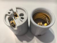 Douilles et supports de lampe en porcelaine E40 durables avec bases à vis grises certifiées CE pour une utilisation en intérieur