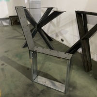Pieds de Table ajustables en fer métallique noir, ensemble de 2 pièces, pour le bureau et le Restaurant, haute qualité