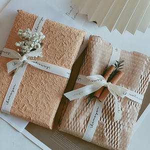 وسادة تبريد يدوية الصنع غير مطلية سميكة ومتينة من ورق الكرافت بأسلوب عتيق، نسيج حرفي قابل للتحلل وإعادة التدوير مزدوج الطبقات للملابس - Product Image 2