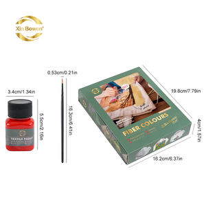 Suministros DE ARTE Xin Bowen, 6 colores, 30ml, pigmento ecológico, tela, pintura de fibra, pintura textil para lienzo, <span class=keywords><strong>ropa</strong></span>, zapatos, pintura - Product Image 4