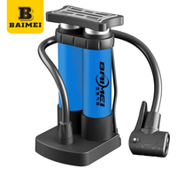 Pompe à pied portable BAIMEI en alliage d'aluminium léger et durable haute pression pour pneus de vélo