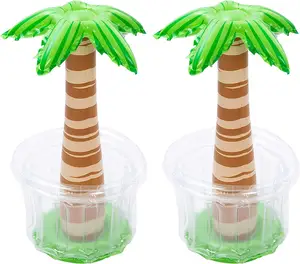 Decoração inflável para palma árvore, cooler havaiano inflável para festa, festa e decoração