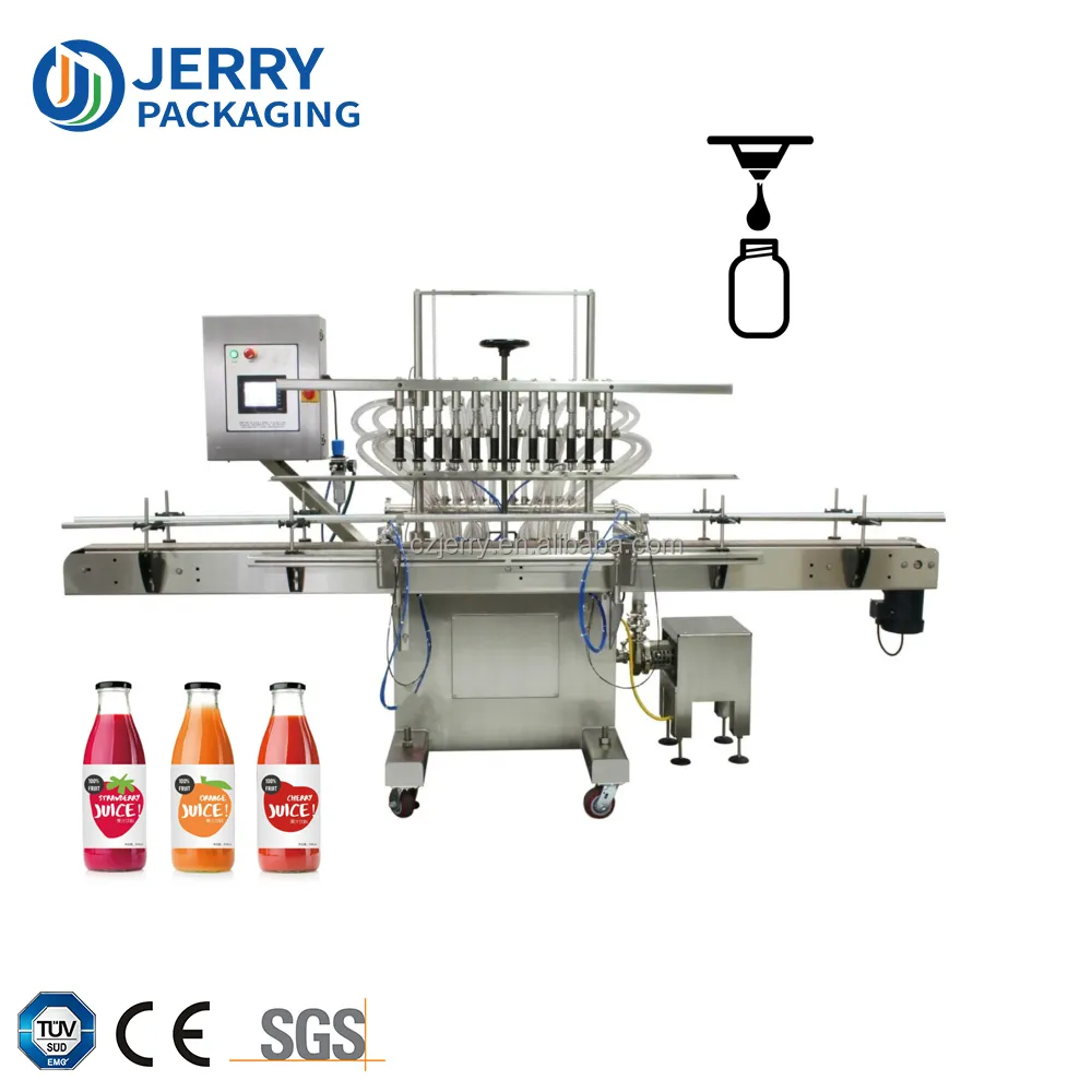 Full Automatic Linear glass bottle juice wine Pressure Overflow Filler Spirits Wine whiskey Vodka Liquid Bottle Filling machine