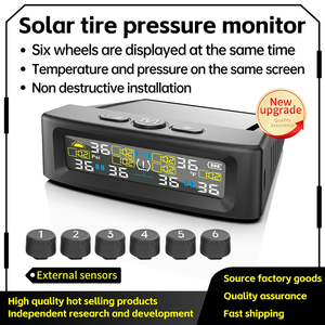 Lancol T12 - Alarma <span class=keywords><strong>de</strong></span> Presión <span class=keywords><strong>de</strong></span> Neumáticos para Automóvil con Energía Solar, Pantalla <span class=keywords><strong>Digital</strong></span>, 6 Sensores Externos Impermeables, Advertencia <span class=keywords><strong>de</strong></span> Temperatura, Medidores <span class=keywords><strong>de</strong></span> Presión <span class=keywords><strong>de</strong></span> Neumáticos - Product Image 2