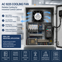 Ventilateur axial AC 92 mm 220 V à haut débit d'air pour machine CNC et équipement industriel