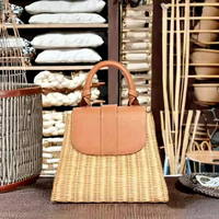 Nouveau Sac à Main en Rotin Tressé Style Vintage 2026 pour Femme avec Poignée Supérieure – Sac Fourre-Tout de Luxe Fait Main pour Femme