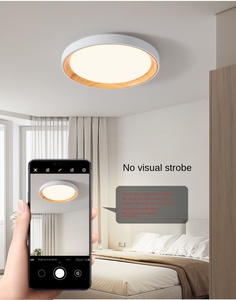 ไฟเพดานแบบบางพิเศษป้องกันดวงตาด้วยแสงสามสีแบบเต็มสเปกตรัมไฟห้องนอนห้องนั่งเล่นอัจฉริยะลดแสงได้ - Product Image 4