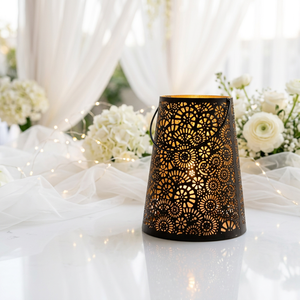 Wholesale Customizable Design Taper Metal Votive Candle Holder <b>Moroccan</b> Lantern for <b>Lighting</b> Decoration - Product Image 2